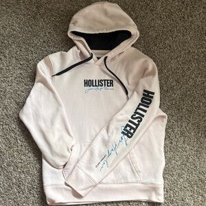 Hollister Light Pink Hoodie with Logo
